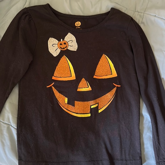 EUC 4T Sparkly Jack-o-Lantern L/S shirt - Picture 1 of 2